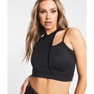 ASOS Trendyol strappy crop top in black
